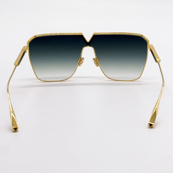 NEW VALENTINO SUNGLASSES UNISEX GOLD/GREEN V-GOLDSHIELD VLS-137C EYEWEAR main image 6